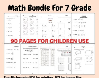 Kindergarten Math 50 Worksheet Bundle Instant (Instant Download) - Etsy