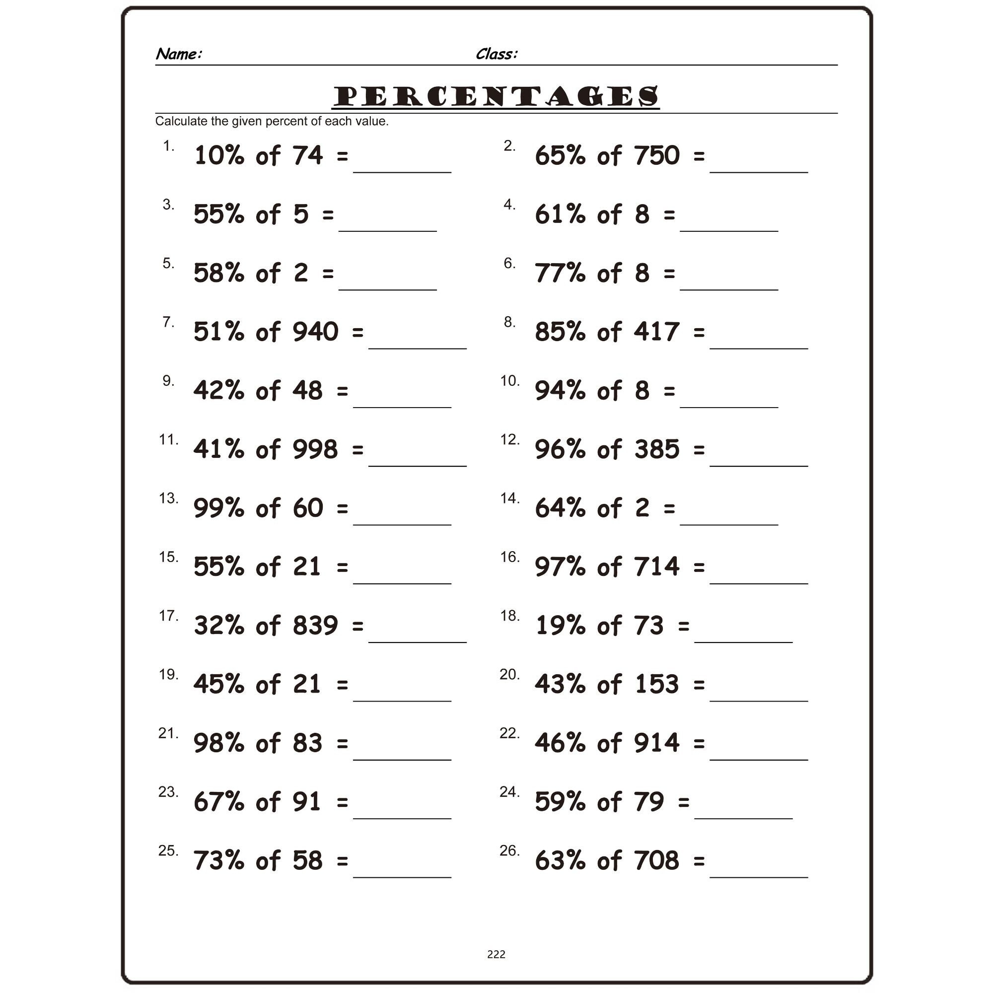 6 Grade Math Worksheet,math for Kids,homeschool Education,instant