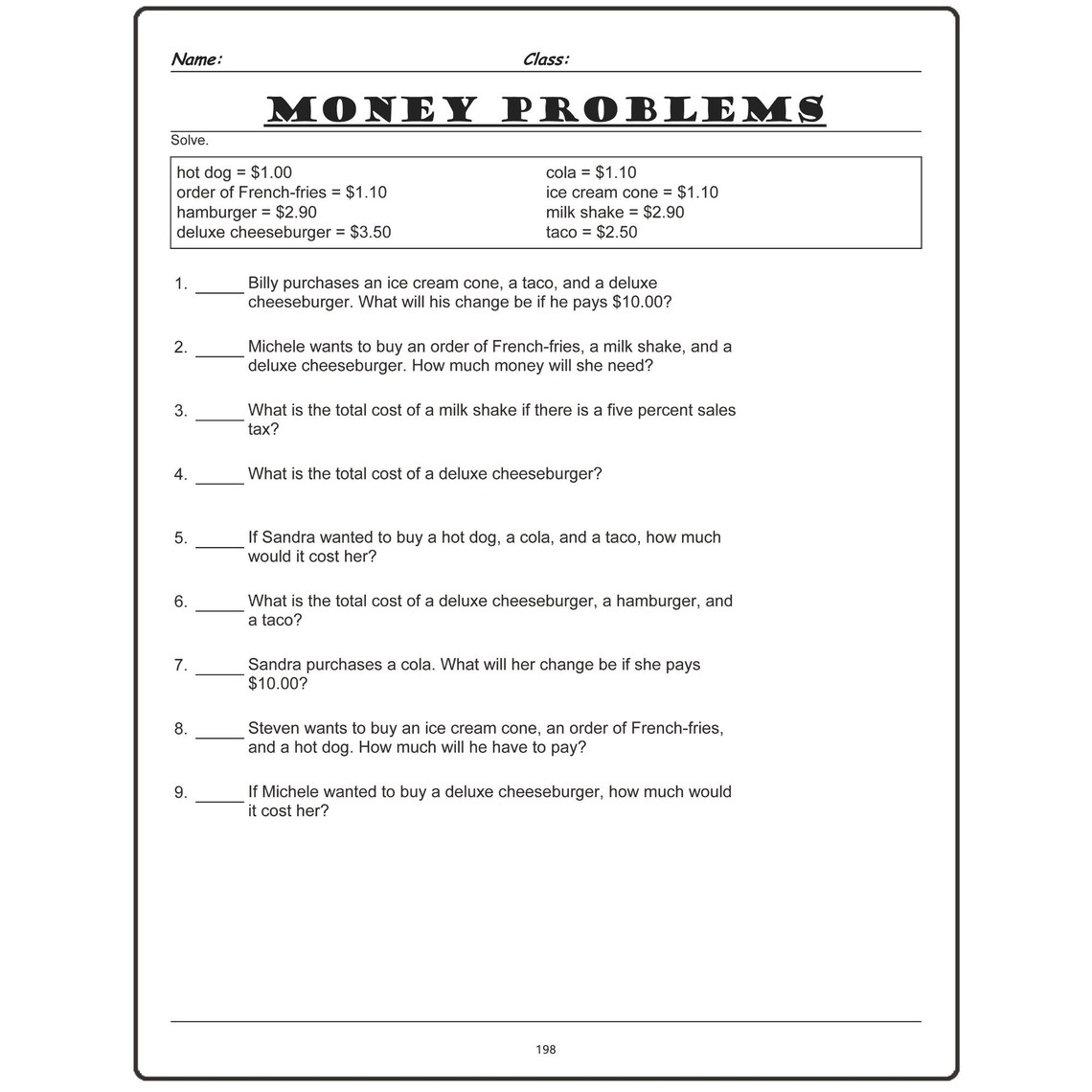 5 Grade Math Worksheet,math for Kids,homeschool Education,instant ...