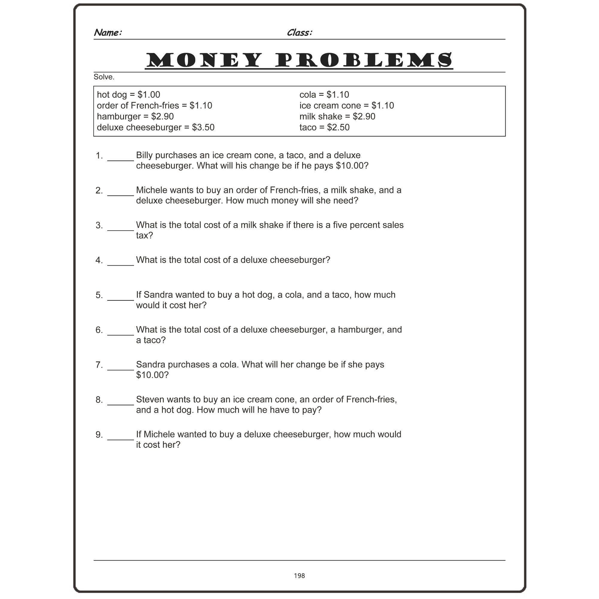5 Grade Math Worksheet,math for Kids,homeschool Education,instant