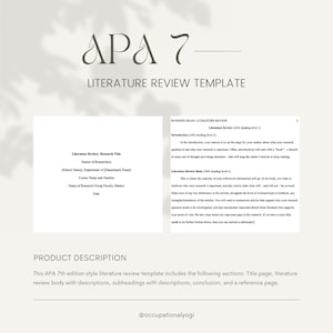 APA 7 Literature Review Template