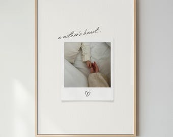 Personalized Motherhood Photo Print, Custom Nursery Wall Art, Baby Keepsake Poster