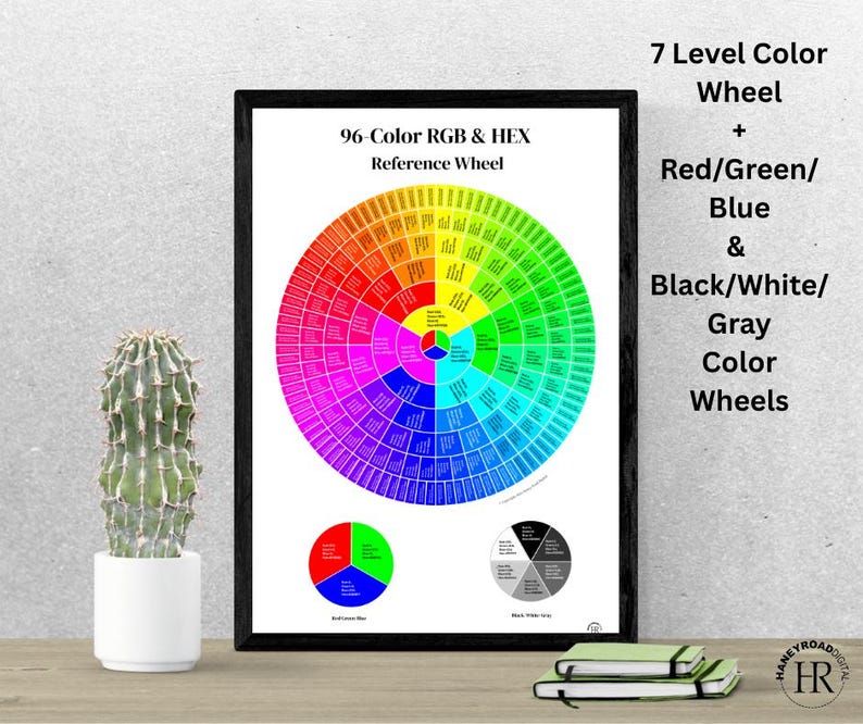 Rgb+hex Color Wheel —SVG Only (instant Download) - Etsy