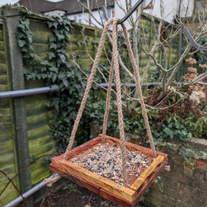 Hanging Bird Feeder Table. Personalized Wishes, Eco-Friendly Garden Decor