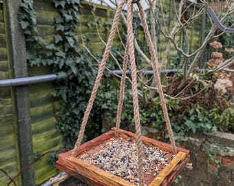 Hanging Bird Feeder Table. Personalized Wishes, Eco-Friendly Garden Decor