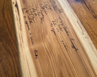 Add Engraved Hand Written Recipe on Any Charcuterie Board Listed!