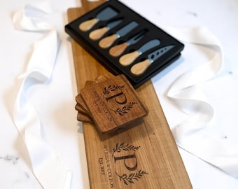 Gift Set for Wedding, Realtor Gift Set, Closing Gift, Housearming Gift, Personalized Gift Set, Engraved Charcuterie Board