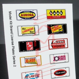 Lindberg Johan Atlantis Polar Lights SMP + more - miniature 1/25 LICENSE PLATES