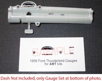 1956 Ford Thunderbird GAUGE FACES for 1/25 scale AMT kits