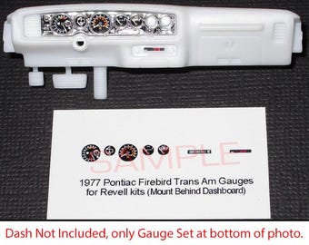 1977 PONTIAC Firebird Trans AmGauge Faces for 1/25 Revell model car kit - Bandit