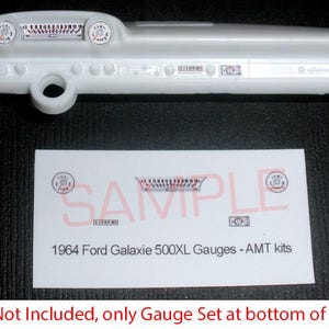 1964 Ford Galaxie 500 XL Gauge Faces for 1/25 AMT kits—Please Read