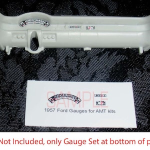 1957 Ford Fairlane 500 Gauge Faces for 1/25 scale AMT model car kits