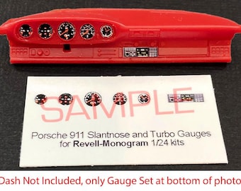 PORSCHE 911 Slantnose & Turbo Gauge Faces for 1/24 scale REVELL MONOGRAM kits