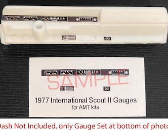 1977 International Scout II Gauge Faces for 1/25 scale AMT model car kits