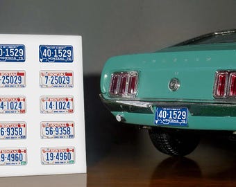 1975 - 1979 Montana miniature License Plates for 1/25 scale model cars