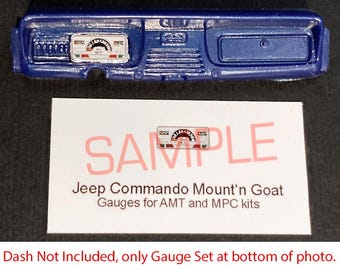 Jeep Commando Mount'n Goat Gauge Faces for 1/25 scale MPC kits