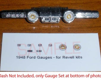 1948 FORD Woody Convertible and Coupe GAUGE FACES for 1/25 Revell kits