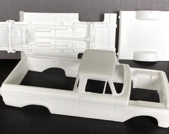 1963 Ford F-100 Short Bed Resin Conversion kit — uses 1/25 scale -AMT 1963 Ford Unibody F-100 kit for donor (Donor kit not included)