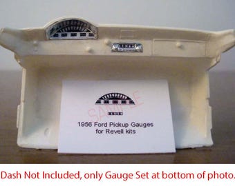 1956 Ford F-100 Pickup Truck GAUGE FACES for 1/25 scale Revell Model Kits