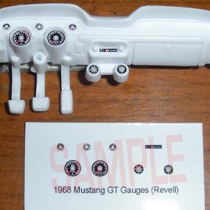 BULLITT & 1968 Ford Mustang GT Gauge Faces for 1/25 scale REVELL kits