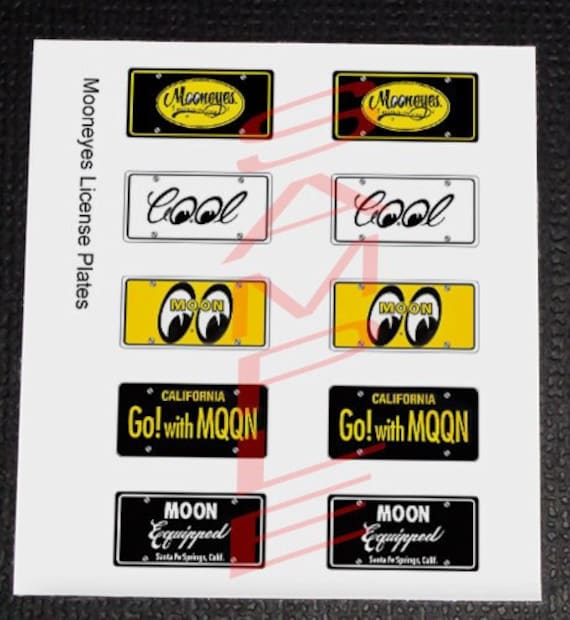 MOONEYES Moon Speed Equipment Miniature License Plates for 1/25