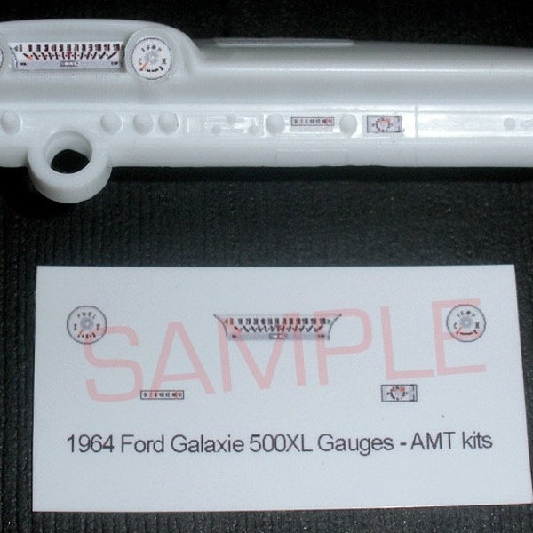 1964 Ford Galaxie 500 XL Gauge Faces for 1/25 AMT kits—Please Read