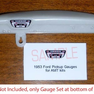 1953 Ford F-100 Pickup Truck GAUGE FACES for 1/25 scale AMT Model Kits