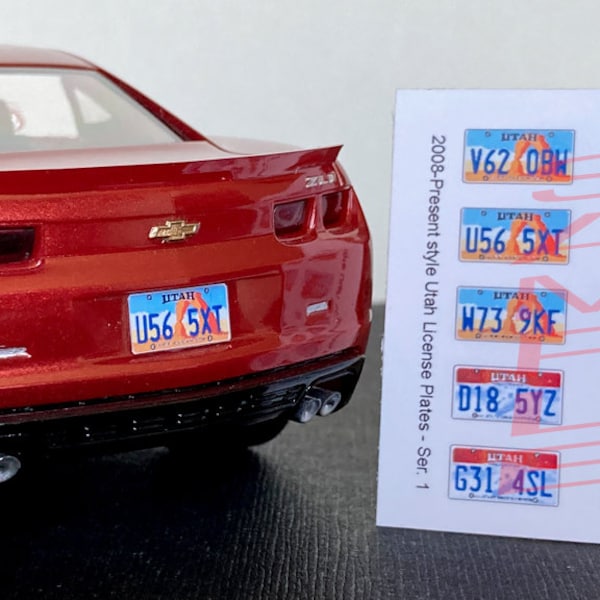 Scale Model License Plate Etsy