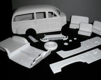 1948 Chevrolet Woody Resin Conversion Kit for 1/25 Galaxie Ltd 1947 1948 Chevy Kits