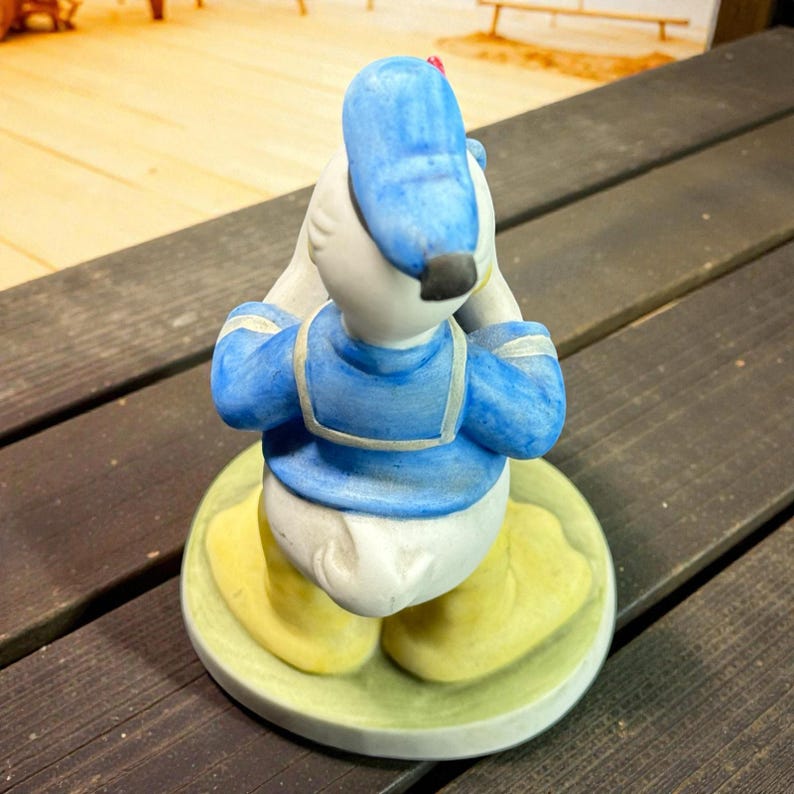 Vintage Disney Mickey Mouse & Donald Duck Beach Figurine Statues by Cherie Kalvin - With Box - Taiwan - immagine 11