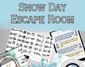 Snow Day Escape Room for Kids| Escape Room PDF| Escape Room Kit| Snow Queen Escape Room for Kids 6-8 Years Old