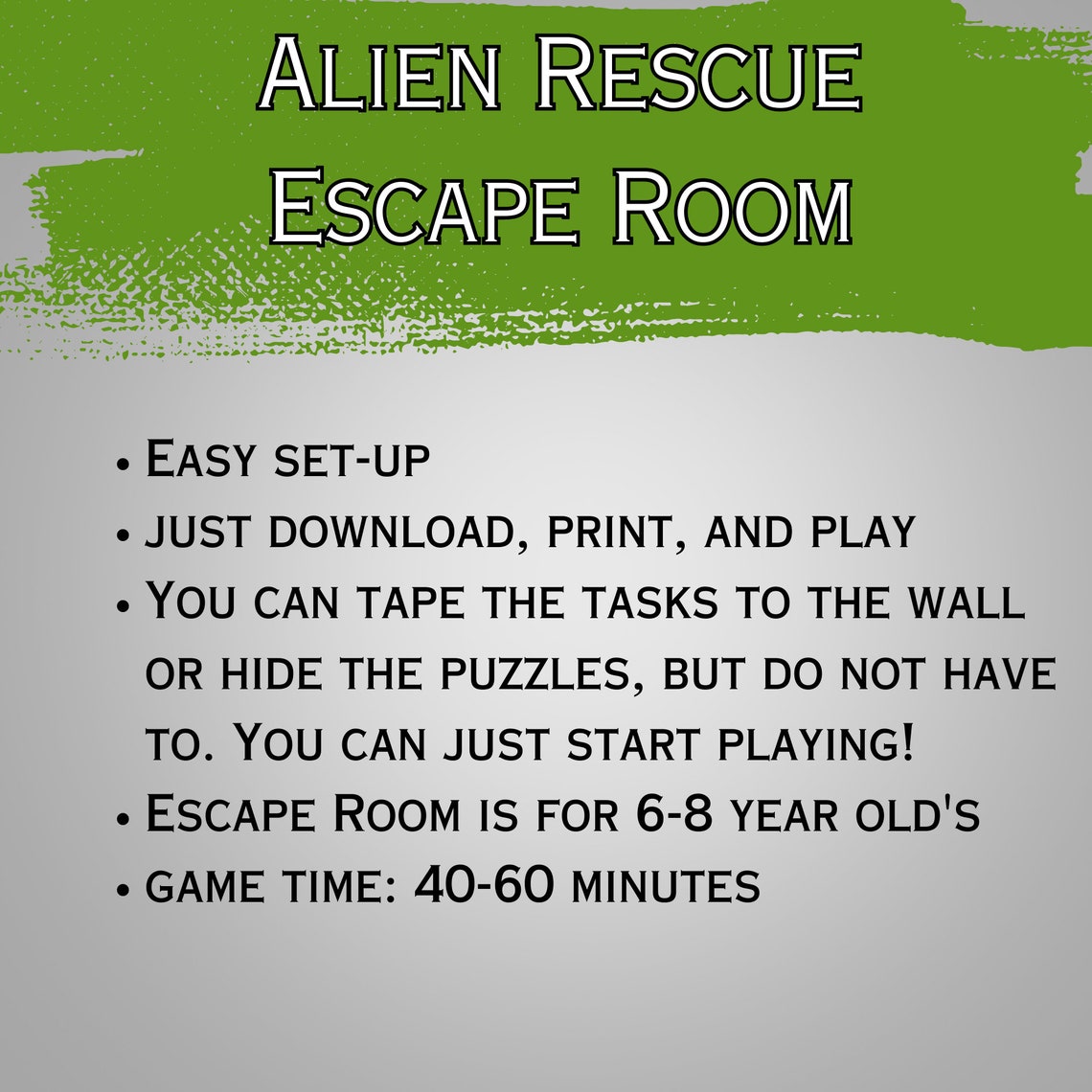 Alien Escape Room| Escape Room Kit Printable| Escape Room Kids| Secret ...