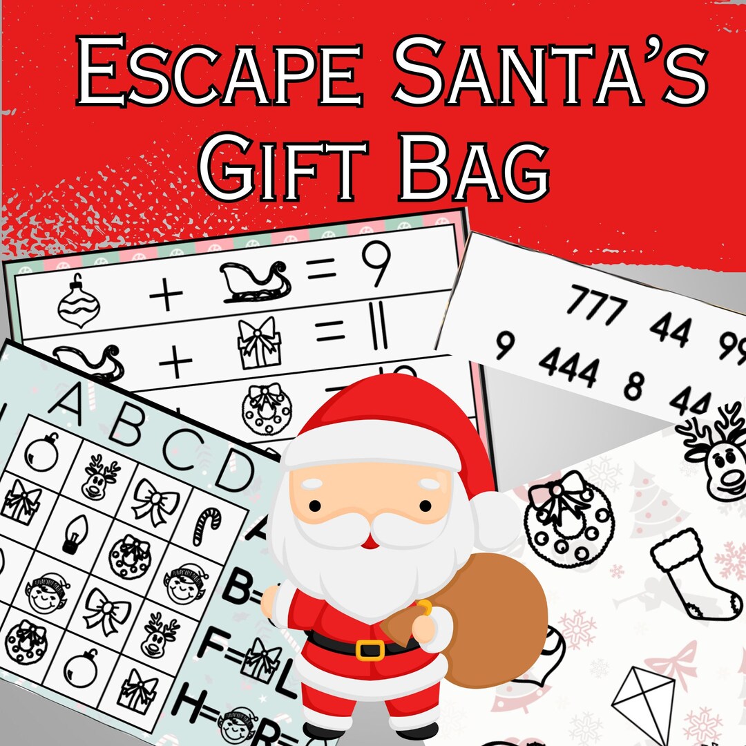 Christmas Escape Room Kit Christmas Escape Room Kids Escape From Santa