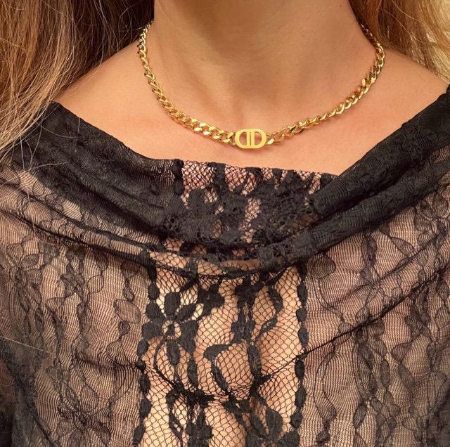 Chanel 2023 Strass CC Choker Necklace - Clear, Gold-Plated Choker, Necklaces  - CHA913806