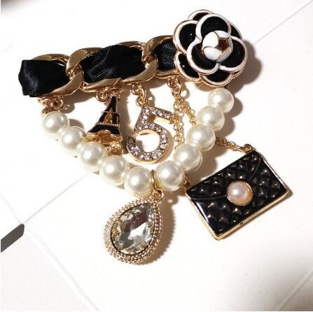 Camellia Designer Brand Luxury Brooch Coat & Clothes, Buttons Brooch Pins Badge Scarf Hat ...