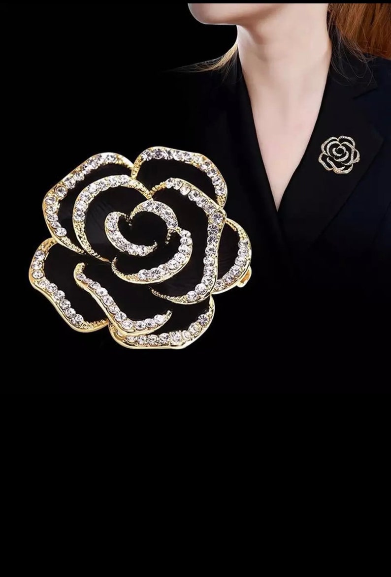 Camellia Designer Brand Luxury Brooch Coat & Clothes, Buttons Brooch Pins Badge Scarf Hat ...