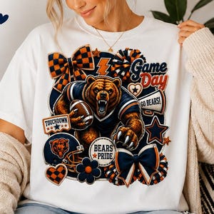 Bears Football Game Day Sublimation Design (Digital Download)