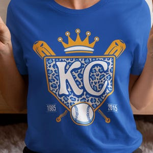Kansas City Baseball T-Shirt Royals Gift for Her Shirt KC Crown Town T Shirt Royals Nation Gift Kauffman Game Day Tshirt KC Cheetah Tee