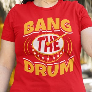 KC Football Shirt Chiefs Football Fan Gift Kansas City Football T Shirt, Chiefs Drum Tshirt Arrowhead Drum Shirt Football Season T-shirt