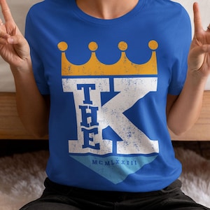 Kansas City Baseball T-Shirt Royals Gift for Friend Shirt KC Crown Town T Shirt Royals Gift Kauffman Stadium Game Day Tshirt The K Crown Tee