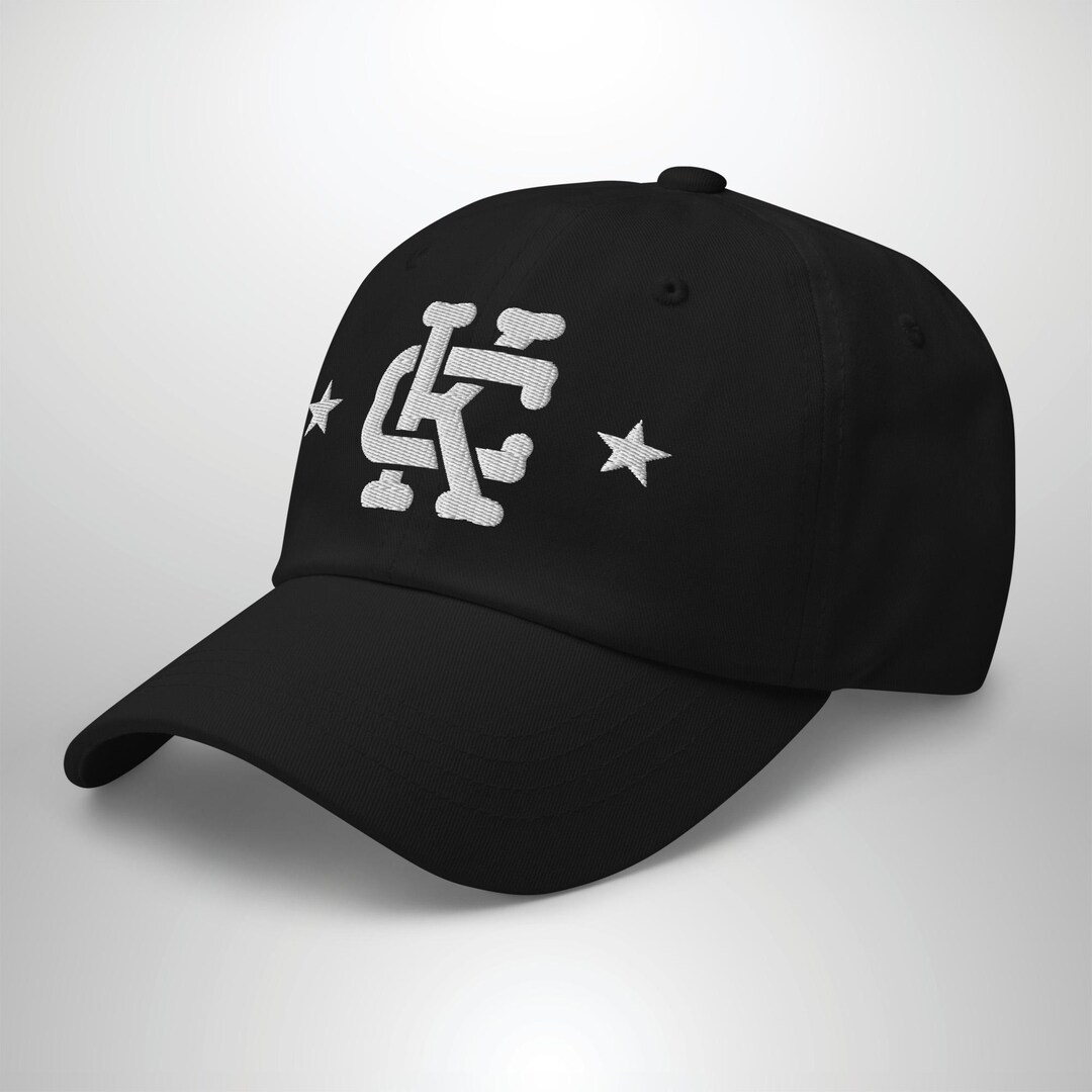 Kansas City Dad/baseball Cap, Black Embroidered Interlock KC Stars ...