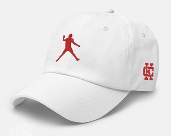 Kansas City Air Mahomie Hat, KC Chiefs-Inspired Headwear, Embroidered Low-Profile White Baseball/Dad Cap, Classic Curved Bill Visor