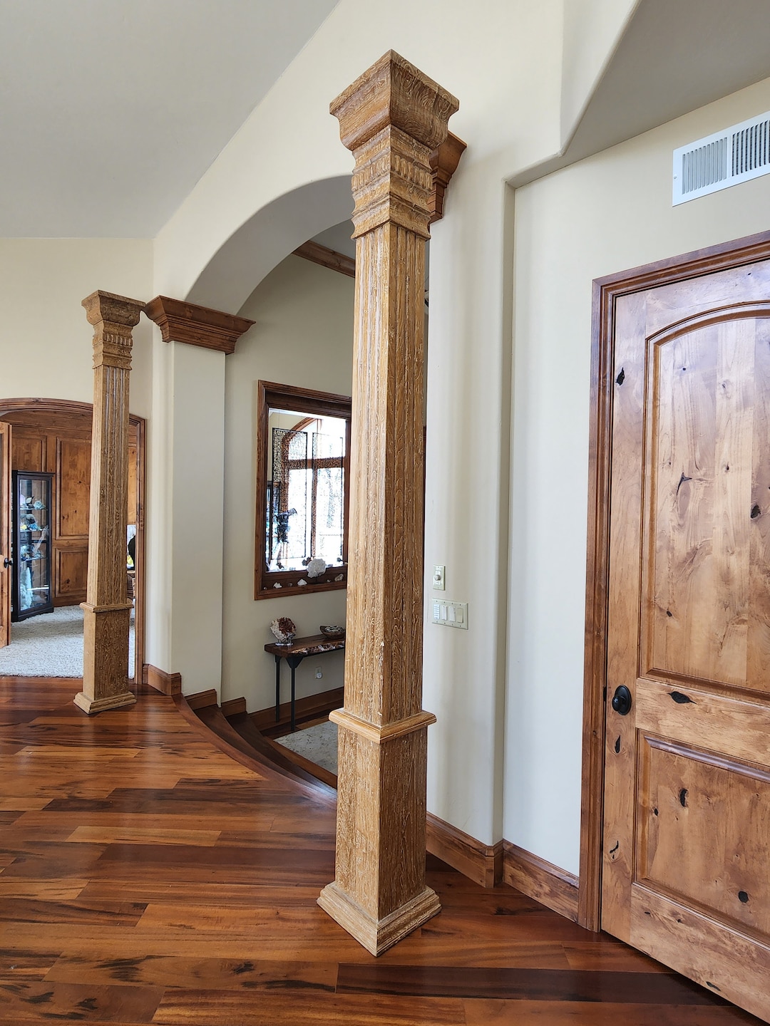 Decorative Teak Columns Blonde Etsy