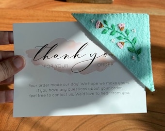 Handmade Floral Embroidered Bookmark – Personalized Corner Bookmark
