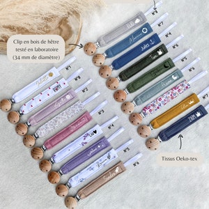 Personalized cotton gauze pacifier clip / Baby gift idea image 3