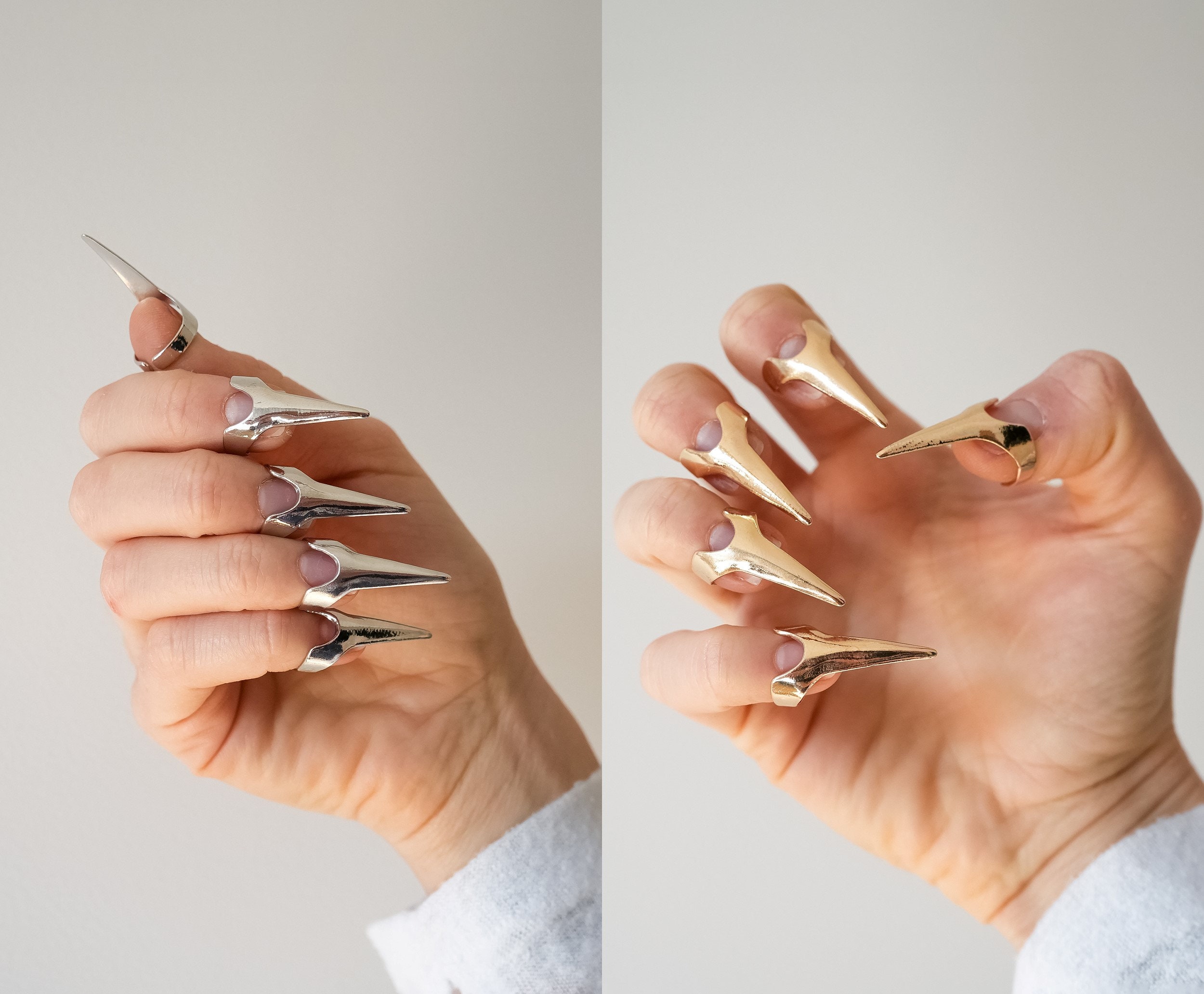 Finger Nail Tip Claw Rings Ancient Queen Costume Fingertip - Temu