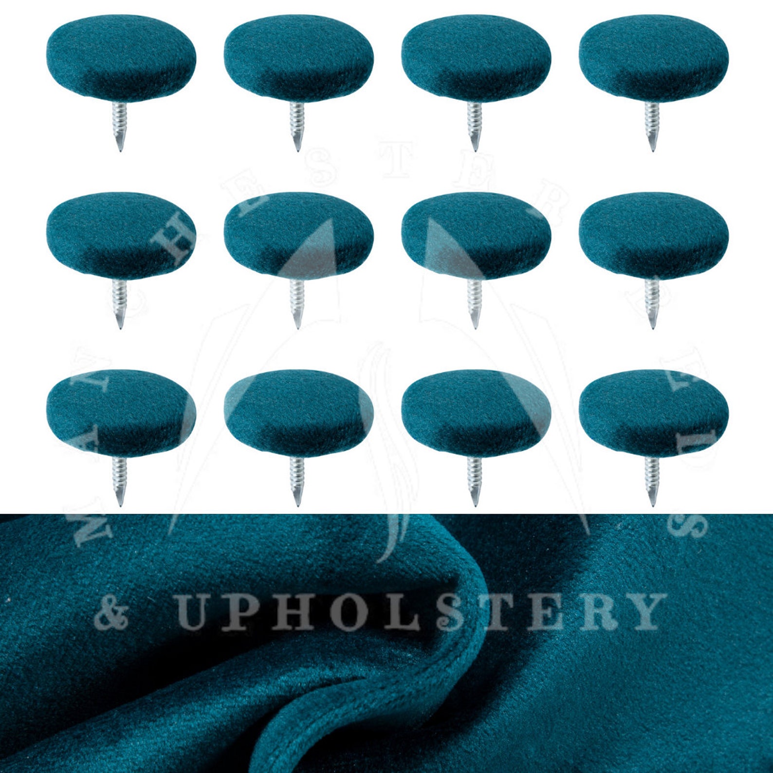 Velvet Upholstery Buttons - 18mm / 30L - Fabric Covered Buttons For Headboards, Sofas - Pack