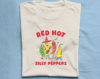 Red Hot Silly Peppers Unisex Heavy Cotton Tee