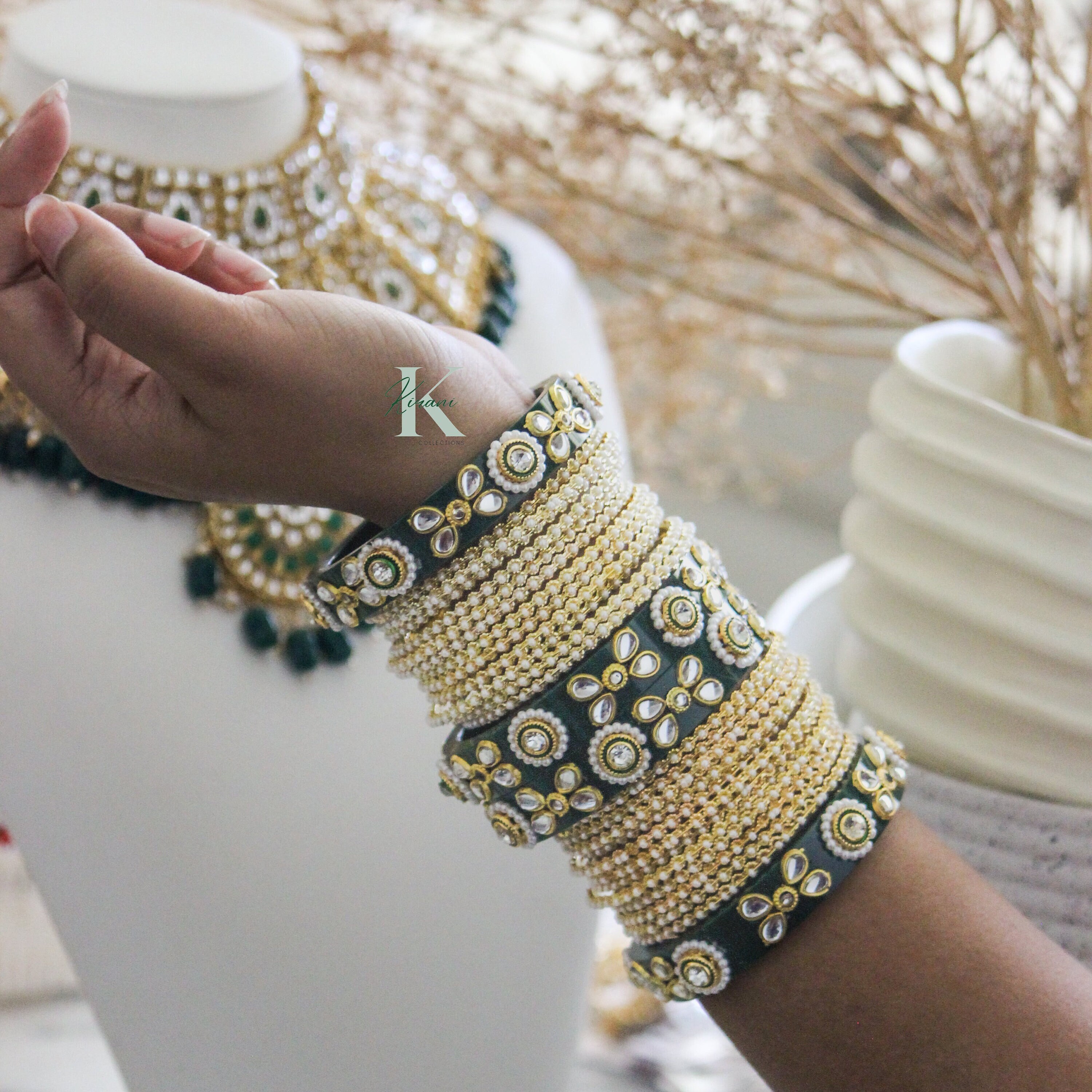 Green Bridal Bangles Etsy Australia