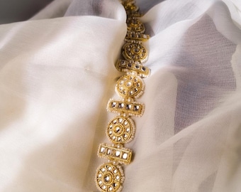 Kundan Gold Bridal Sheeshphool Mathapatti Tikka Head Accessories Head Band Sheeshpatti Indian Wedding
